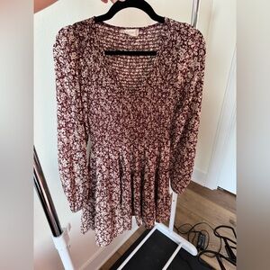 Women’s Altar’d State Mini Dress Long Sleeve size small